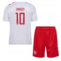 Fotbalové Dres Dánsko Christian Eriksen #10 Dětské Venkovní ME 2024 Krátký Rukáv (+ trenýrky)